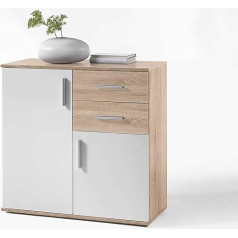 Avanti Trendstore - Chest of Drawers Sonoma / White, Approx. 80 x 82 x 35 cm