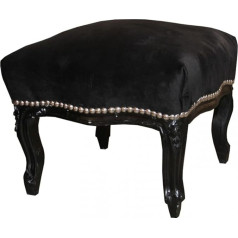 ‎Casa Padrino Casa Padrino Baroque Footstool Medium Black/Black Мебель в античном стиле Табурет