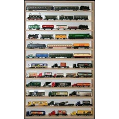 Alsino Model Car Collector's Display Case v91 Birch Muliplex 12 Levels 70 x 115 cm - Display Box with 2 Discs Alsino