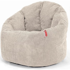 Lounge Pug , Bean Bag Cuddly atpūtas krēsls Dīvāns Gulta Pom-Pom Cream