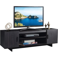 Costway TV Cabinet for TVs up to 65 Inches, Media Console with 2 Cabinets and Open Shelves, Sideboard, TV Table, Living Room Furniture