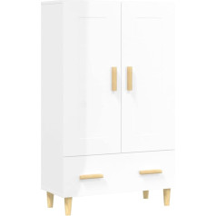 Vidaxl Highboard High-Gloss White 70 x 31 x 115 cm Koka materiāls