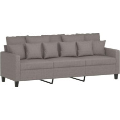 Vidaxl Диван 3-местный, Lounge Sofa Couch with Armrests Back Cushion, Дизайн дивана для гостиной, Диван на металлическом каркасе, Мебель для сидения трехместная, Со