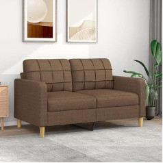 ZEYUAN 2 vietų sofa ruda 140 cm audinys, sofos ir kušetės, sofa svetainei, sofa jaunimo kambariui, sofa poilsiui, sofa miegamajam, minkšta sofa 359094