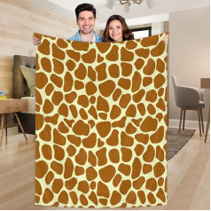 Ririx Плед с изображением жирафа, для кровати, дивана, софы, кресла, кемпинга и путешествий, легкий плед, большой (203,4 x 152,4 см)
