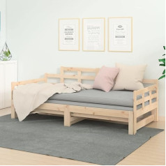 Shujing Extendable Day Bed, Sofa Bed, Couch with Sleep Function, Sofa Bed, Sofa Bed, Sofa Bed, Sofa Bed, Daybed, Couch Bed, Youth Bed, Solid Pine 2 x (80 x 200) cm