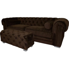 Jvmoebel Česterfīldas dīvānu polsterējums Dizainera dīvānu komplekts Couchen Sofa Set Couch 3-Seater Nr. 35