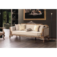 Jv Möbel Three-Seater Couch Upholstery Furniture Sofa Baroque Rococo Sofa Couchen Velvet