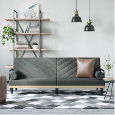 Uluyyuc Grindų sofa, skaitymo kėdė, sofa lova su miego funkcija, sofa lova su porankiais, tamsiai pilka, audinys, tinka svetainei, svečių kambariui, biurui