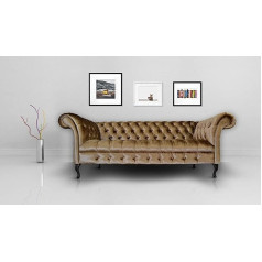 Jvmoebel Chesterfield Sofa Upholstery Leather Couchen Sofa Set Textile 3 Seater New 4