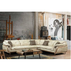 Jv Möbel Corner Sofa L-Shape Textile Luxury Sofa Living Landscape Upholstery Couch Couchen Furniture