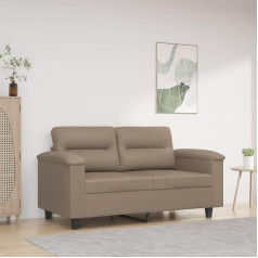 LAPOOH 2 vietų sofa kapučino rudos spalvos, 120 cm, odos imitacija, svetainės sofa, sofos ir kušetės, poilsio sofa, svetainės sofa, sofa su miego funkcija - 359582