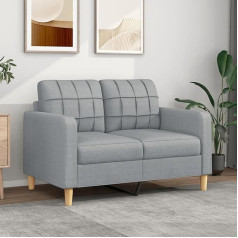 ShGaxin 2-vietė sofa šviesiai pilka 120 cm audinys, sofa svetainė, jaunimo sofa, poilsio sofa, sofos ir kušetės, miegamojo sofa, jaunimo vaikų kambarys