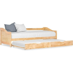 Rantry Ausziehsofa Bettgestell Sofabett Ausziehbett TagesbettGästebett Bett Holzbett Bettsofa Sofa Couch für Wohnzimmer Gästezimmer Kiefernholz 90×200 cm