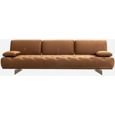 Jv Möbel Brown 4-Seater Sofa Chesterfield Textile Couch Furniture 298 cm