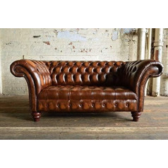 Jvmoebel Chesterfield Leather Sofa Couch Upholstery Designer 2 Seater Textile Sofas Couchen