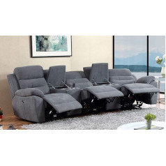 Mapo Möbel Elektrinė mikropluošto kino sofa Atsipalaidavimo sofa TV sofa 5131eee-Cup-3-GM