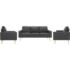 Dyrjdjwidhw Lauko terasos komplektas, lauko baldų komplektas, karalienės miegamoji sofa, 3tlg. Sofagarnitur Stoff Dunkelgraucouch,honbay sekcinė sofa,gnixuu sekcinė sofa,Love sac sofa,