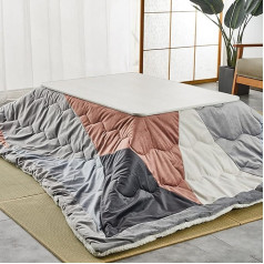 Ziemas apkures galds Dzīvojamā istaba Kotatsu galds 4 gab. Tatami Kotatsu komplekts Daudzfunkcionāls galds Silta dāvana ģimenei (krāsa: zila, S: 105 x 80 x 45 cm)