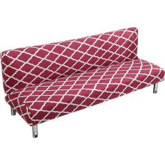 ele ELEOPTION Dīvāna pārvalks bez roku balstiem, moderns apdrukas dīvāna pārvalks 3 sēdvietām bez roku balstiem Stretch Couch Cover Bez roku dīvāna gultas pārvalks izvelkamam dīvānam bez roku balstiem, 180-210 cm