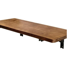 Aahifit Veļas mazgātavas izvelkamais galds - pie sienas stiprināms izvelkamais galds ar lieljaudas kronšteinu, izturīgs, lielisks garāžas un nojumes, mājas biroja, mājas, bāra, virtuves, ēdamistabas papildinājums, masīvkoka (119,4 x 119,4)