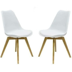 Cada Design Designbotschaft: Olbia valgomojo kėdės baltos / ąžuolinės, 2 vnt.