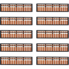 TAKOHL Lernwerkzeug abakus 10 Stück Kunststoff-Abakus Arithmetik-Abakus-Berechnungswerkzeug 17-stelliger Rechner Funktionelles und pädagogisches Lernwerkzeug Pädagogisches Abakus