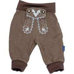 P.Eisenherz Baby Jogging Bottoms Ādas bikses Izskatās brūnas 100% kokvilna ar auto uzlīmi