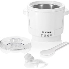 Bosch Eisbereiter MUZ5EB2, 550ml, selbstgemachtes Eis, Sorbet und Frozen Yoghurt, weiß, passend für Küchenmaschine Serie 4