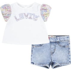 Levi's Baby Girl Tee un īsās komplekts Sgss241 Atbilstoši apģērbi