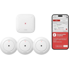 X-Sense viedais ūdens detektors ar akumulatoru, WLAN ūdens sensors, kompakts applūšanas sensors ar regulējamu skaļumu līdz 110 dB un 500 m diapazonu, paredzēts virtuvēm, pagrabiem un vannas istabām