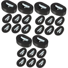 iplusmile 24 STK Kajakschnalle gurtstopper gurtschoner Schnallenriemen verstellbar Schwere Ladungsgurte Schultergurt Schwarze Bungee-Seile Bungee-Gurte einstellbar Gummiband -Gürtel