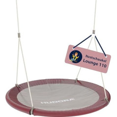HUDORA Nest Swing Lounge 110 cm – Children/Adult Swing Outdoor and Indoor – Hanging Swing for the Garden – 150 kg Load Capacity – Amber