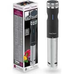 ProfiCook® Sous Vide Stick | Jogurt-, Warmhalte- u. Auftaufunktion | Sous Vide | bis 90°C u. 99h Timer | Slow Cooker | Integrierte Befestigungsklemme | Touchdisplay | Edelstahlgehäuse | PC- SV 1126