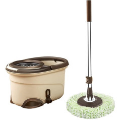 Spin Mop und Eimer Set Spin MOP Eimer Bodenreinigung - Mopp und Eimer mit Wringer Set Spinning Mopping Eimer Reinigungsmittel mit 2 Ersatzfüllt Mikrofaser-Bodenwischer