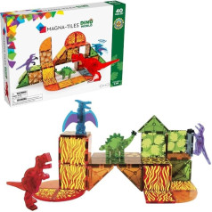 Magna-Tiles - Dino pasaule 40 gabaliņu komplekts - (90232)