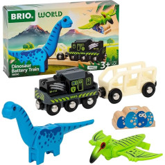 BRIO World 36096 Dinosaur Battery Train Toy Train for Children from 3 Years