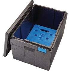 Cambro EPP180XLT-110 termokonteiners ar augšējo atvērumu, 64,5 l, polipropilēna, melns, 61 x 43 x 39 cm (M.EXT) - 54,8 x 36,8 x 32 cm (M.Int)