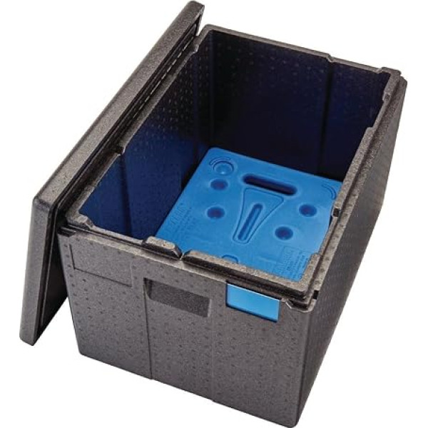 Cambro EPP180XLT-110 termokonteiners ar augšējo atvērumu, 64,5 l, polipropilēna, melns, 61 x 43 x 39 cm (M.EXT) - 54,8 x 36,8 x 32 cm (M.Int)