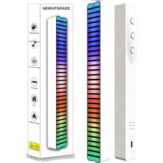 VEKPTHTBH Pro intelligente RGB-spraaktivierte Sound-Pickup-Rhythmus-Licht-APP steuert farbenfrohe Musik-Atmosphären-Licht-Auto-Desktop-LED (krāsa : SAL007-32DAPP Plug in)