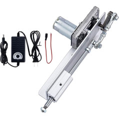 Hubkolben-Zyklus-Linear-DIY-Motor DC 12 V/24 V Linearantrieb Hub 20-80 mm Getriebe verstellbar teleskopisch mit Geschwindigkeitsregler Automatischer Schiebetoröffner (Izmērs : 24V 15-90rpm, Krāsa : Pl