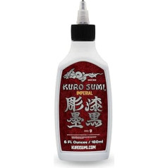 Kuro Sumi Imperial tetovēšanas tuša, konturēšanas, profesionāla tetovēšanas krāsa, atbilst REACH, 180 ml