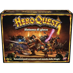 Hasbro Gaming - Avalon Hill, Heroquest, Adventure Game Fantasy in Dungeon Crawler Style with Over 65 Miniatures, from 14 Years in Su, for 2-5 Players (Italian Version), F2847803, Multicoloured