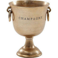 Wohnling Champagne Cooler Gold 28,5 x 37,5 x 28,5 см Алюминиевый массивный охладитель для шампанского Большой охладитель для бутылок Охладитель для напитков На