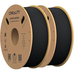 Creality oficiālais 3D Drucker Filament, Hyper PLA High Speed Filament, 1.75mm 3D Druck Filament für Hochgeschwindwindigkeitsdruck, Maßgenauigkeit +/-0.02mm, 2kg (1kg/Spule*2) - Schwarz + Schwarz