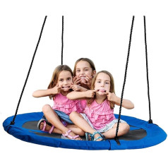 Детские качели HAAGO Large Nest Swing для мальчиков и девочек (110 см) - устойчивые и легкие в сборке - крытая игровая площадка в саду - максимальный вес 1