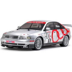 TAMIYA 47414 1:10 RC Audi A4 Quattro Touring (TT01E), sudraba krāsā