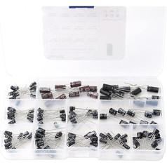 Schaltkondensator-Kit 120 Stück/Menge 12 Werte 1uF-470uF Aluminium-Elektrolytkondensator-Sortiment-Kit 16V-50V-Elektrolytkondensatoren-Sortiment-Box-Set-Kondensatoren Diodenschalter