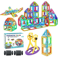 148 gabali Magnētiskās konstruktīvās klucīši bērniem, magnētiskā rotaļlieta ar magnētiem, konstruktīvās klucīšu rotaļlietas no 3 gadu vecuma, bērnu konstruktīvās klucīšu rotaļlietas, magnētiskās spēles zēniem un meitenēm, dāvan