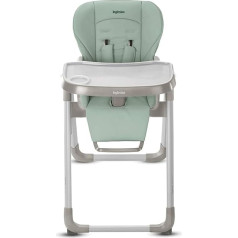 Inglesina My Time High Chair Mint, regulējams no dzimšanas līdz 36 mēnešiem, salokāms, moderns dizains, maksimāls komforts un higiēna